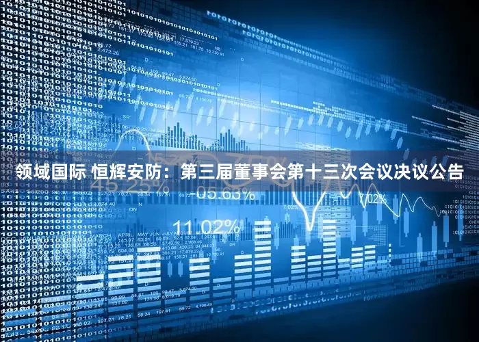 领域国际 恒辉安防：第三届董事会第十三次会议决议公告